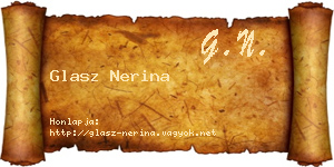 Glasz Nerina névjegykártya